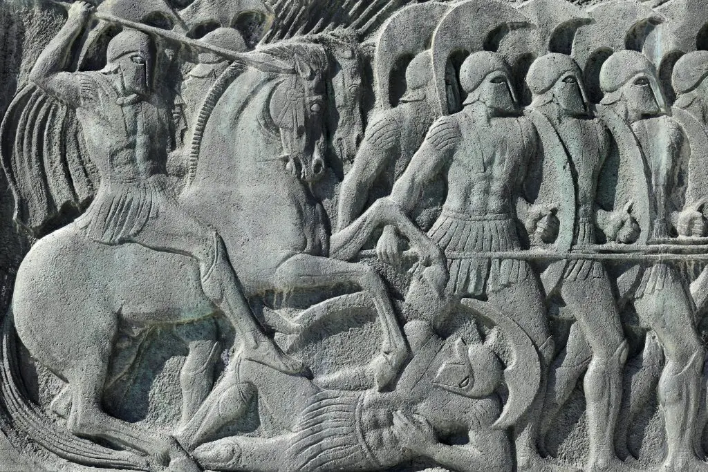 Warriors from an ancient culture to illustrate the article on unseen violence